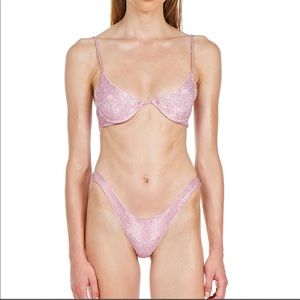 Danielle Guizio lure bikini in pink